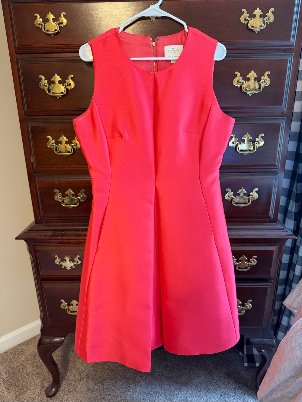 kate spade Sleeveless Red-Pink A-Line Midi Dress